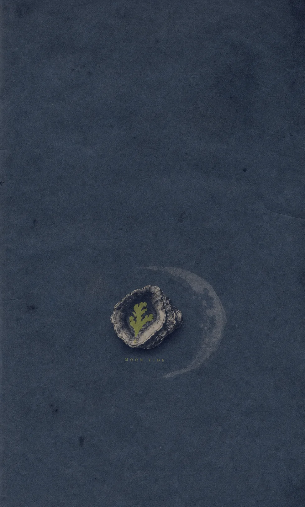 Moon Tide 极简 ZINE 海报:月亮、潮汐和红色几何锚点构成纵向画面